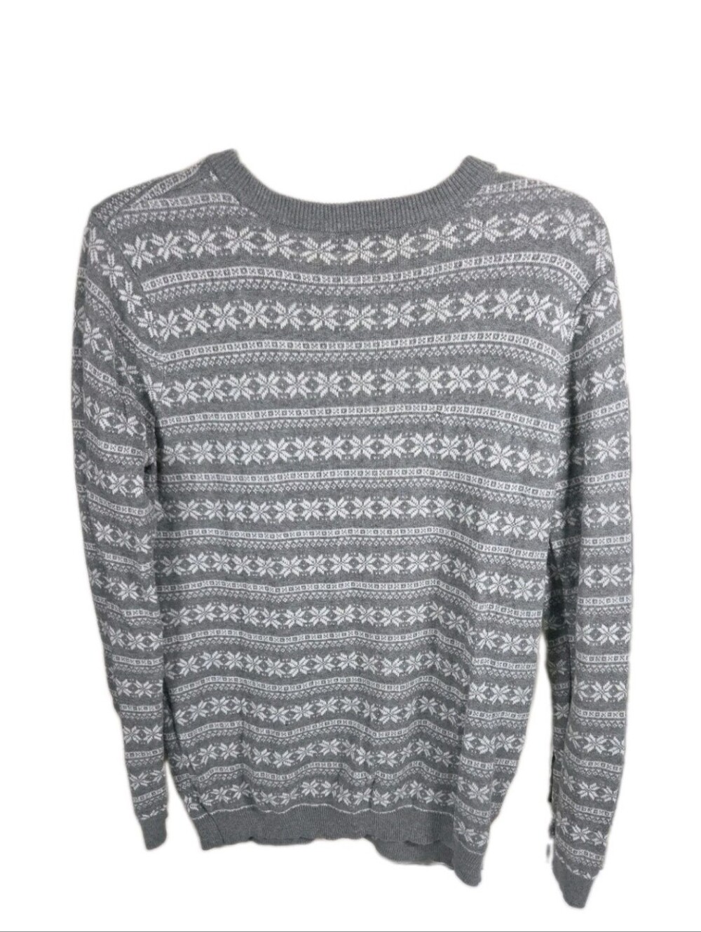 Totoro Gray Fair Isle Crew Neck Sweater - Picture 2 of 9